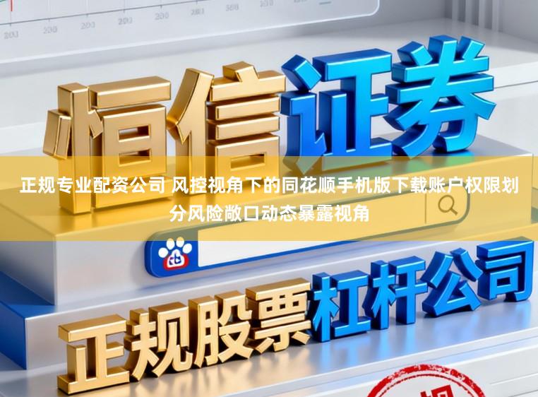 正规专业配资公司 风控视角下的同花顺手机版下载账户权限划分风险敞口动态暴露视角