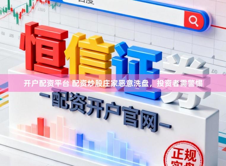 开户配资平台 配资炒股庄家恶意洗盘，投资者需警惕